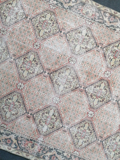 6.2 x 9.2 Large vintage rug turkish handmade rug traditional rug,  vintage oushak rug, wool rug