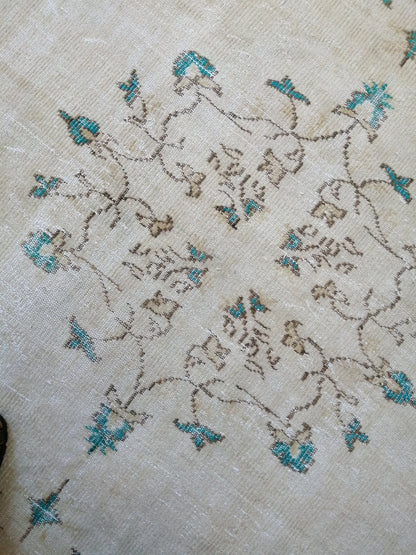 9.2 x 6 Vintage Rug TURKISH HAND MADE Rug Vintage Turkish Rug Oushak Rugs Muted Rug Turkish Oushak Rug, Vintage Oushak Rug 6x9 Wool Rug