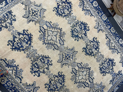 Antique Oushak RUG, Turkish 8.7 x 10.3 Rug, Hand Knotted Rug, Vintage Wool Rug, Oriental Rug Handmade Rug, Persian Rug