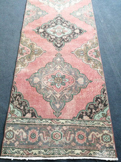 12.7 x 3 Oushak Runner Rug Turkish Runner Rug Vintage Runner Rug Hallway Runner Rug FLORAL RUG RUNNER