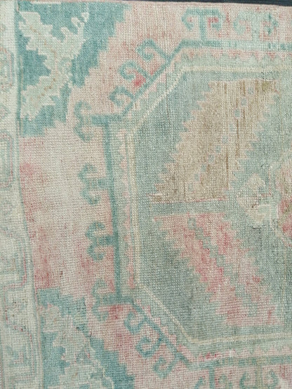 Vintage Runner Rug, 10.9 x 2.4 Turkish Runner, Oushak runner, Rustic Rug, Vintage Turkish Rug, Turkish Rug Runner, Farmhouse Rug,Vintage Rug