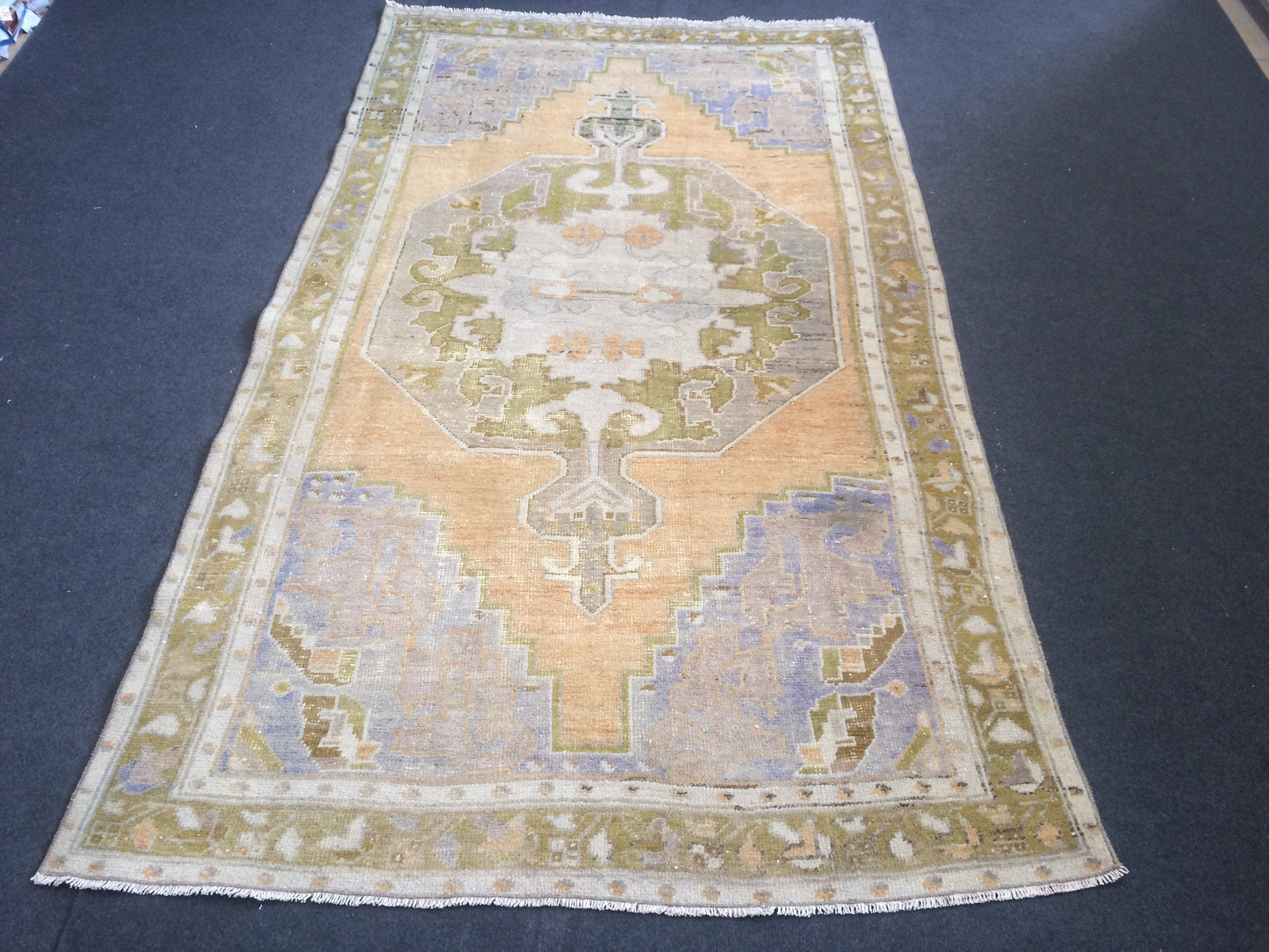 OUSHAK RUG TURKISH Oushak Rug Vintage Oushak Runner Rug Vintage Runner Rug Wool Oushak Rug Hand Made Rugs Vintage Turkish Rug