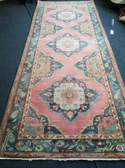 Handmade Runner Rug Turkish Runner 4.7 x 11.5 Rug Vintage Runner Rug Hallway Runner Rug Kitchen Runner Rug Wool Runner Rug Wool Oushak Rug