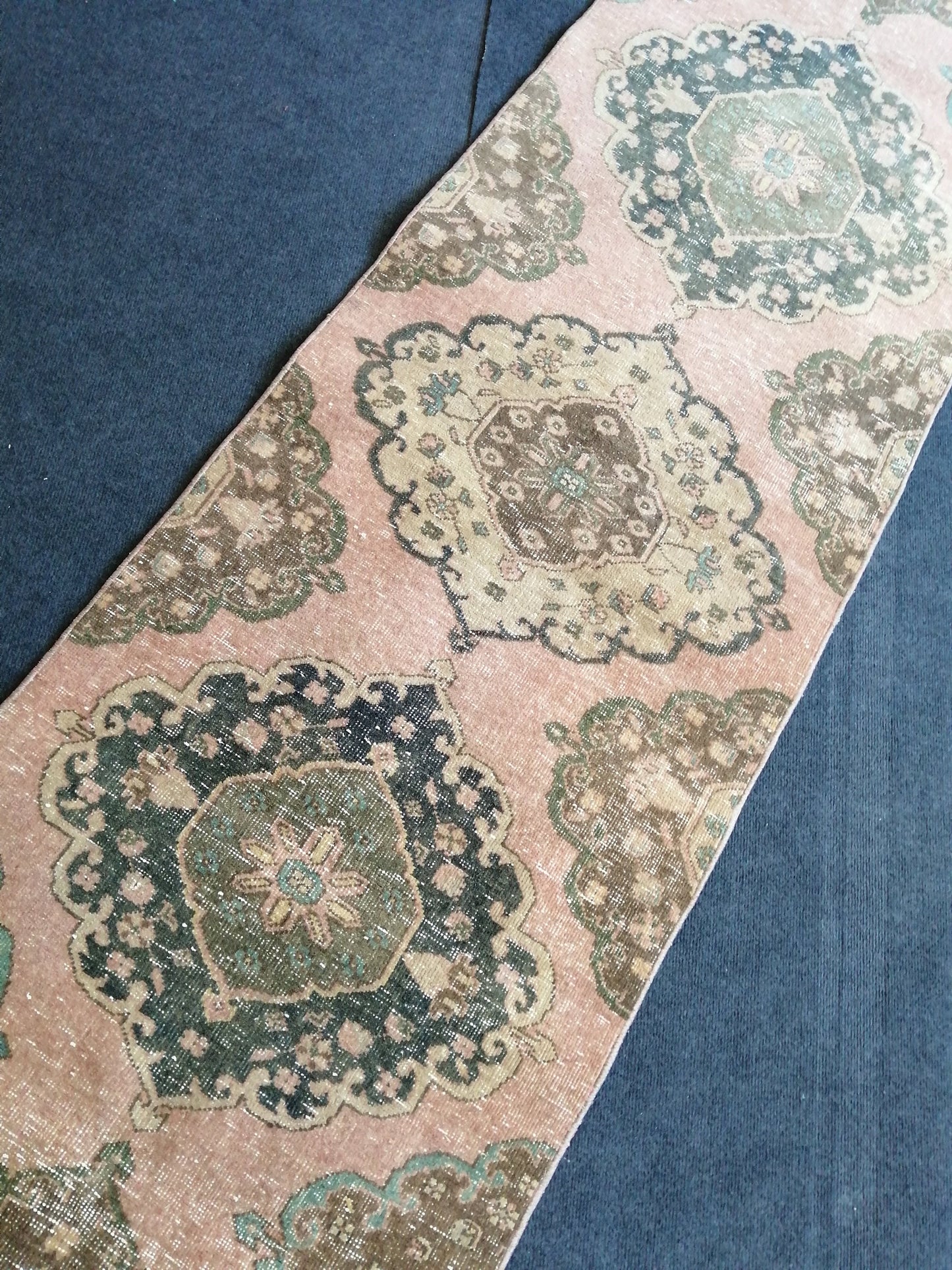 11.10 x 2.5 Oushak Runner Rug Turkish Runner Rug Vintage Runner Rug Hallway Runner Rug Kitchen Runner Rug Wool Runner Rug Wool Oushak Rug