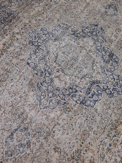 Large OUSHAK RUG TURKISH Oushak Rug Vintage 8.6 x 12.5 Rug Vintage Persian Rug Wool Oriental Rug Hand Made Rug 9x12 Vintage Turkish Rug