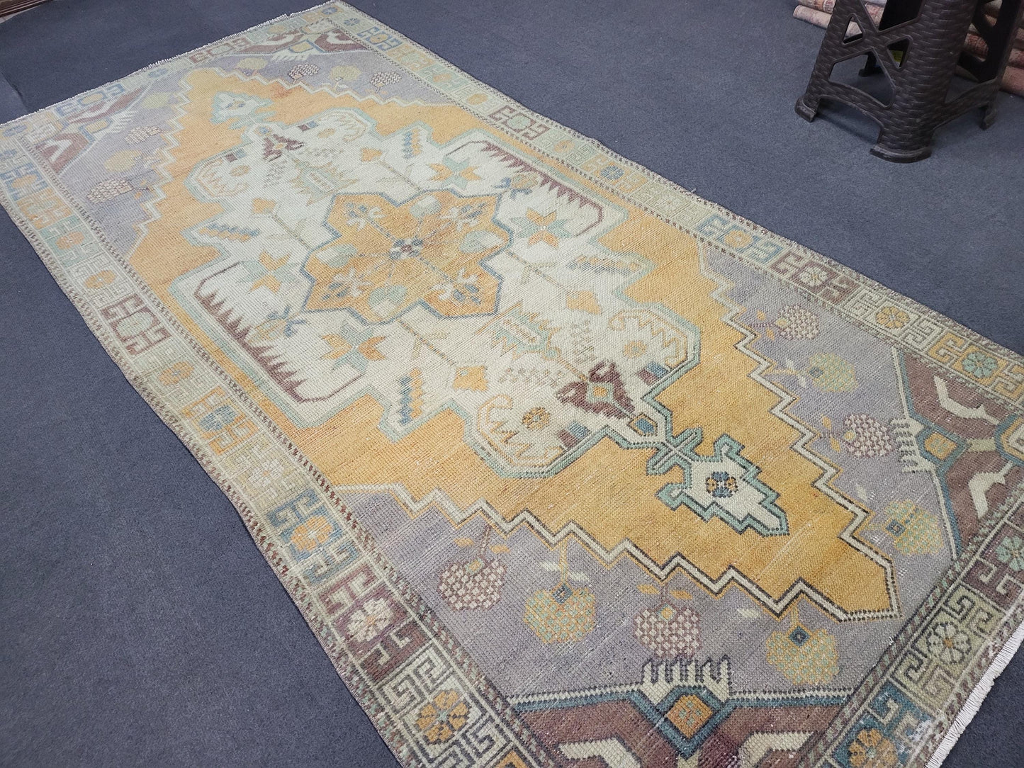 Vintage Rug, Handmade 4 x 8.4 Rug, Oushak Rug, Turkish Rug, Persian Rug, Vintage Rug, Wool rug, Oriental Rug