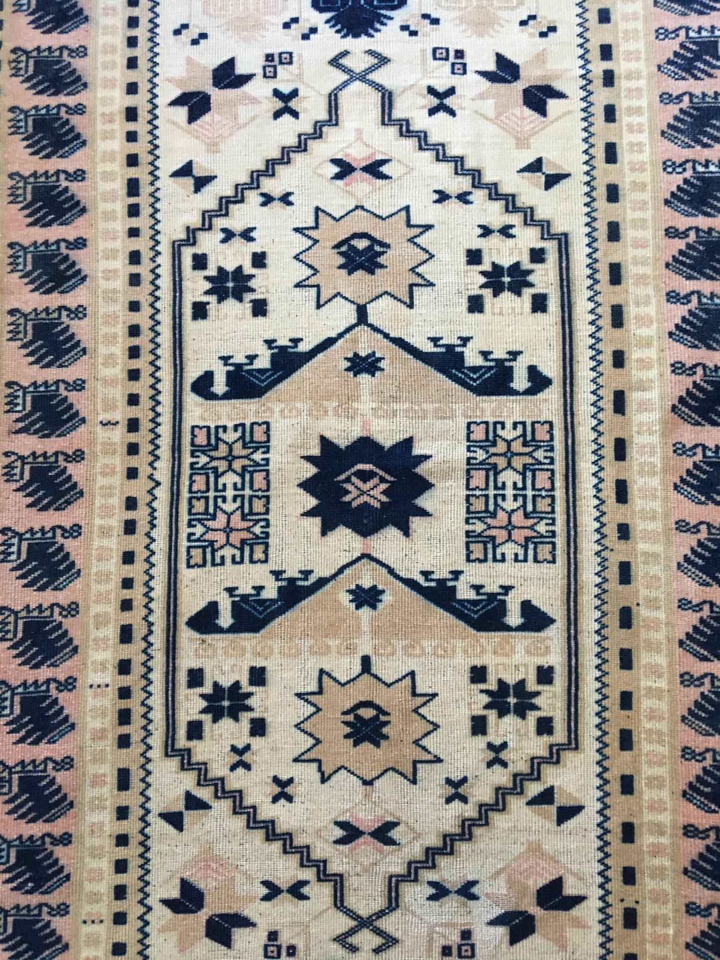 4x6 feet blue turkish living room floor large rug, handmade vintage bohemian rug, wide kitchen area wide rug, bedroom wool rug, bathroom rug