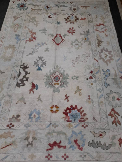 8.5 x 12 Muted Turkish RUG  TURKISH Oushak Rug Muted Oushak Rug Vintage Rug Wool Oushak 9x12 Rug Hand Made Rug Authentic Oushak Rug