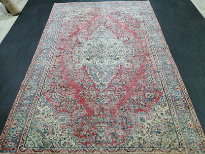 5.3 x 8.3 OUSHAK RUG TURKISH Oushak Rug Vintage Oriental Rug Vintage Runner Rug Wool Rug Hand Made Rugs Vintage Turkish Rug