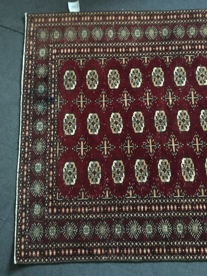 4.3x5.4 feet wool new turkish rug, handmade vintage kitchen rug, large wide living room rug, persian motif red rug, brown bedroom floor rugs