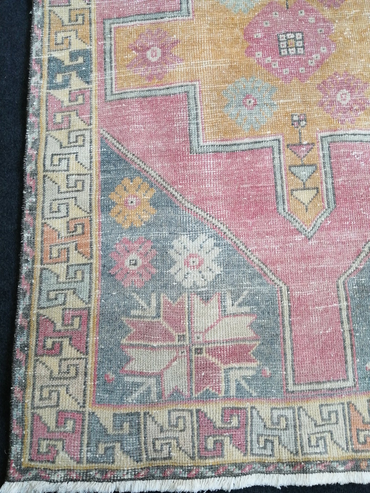 Turkish Rug Oushak Rug 4x8 Vintage Rugs, Wool Handmade Runner Rugs, Runner Rug, Vintage Rug, Hand Made Rug 4x8 Runner Rug