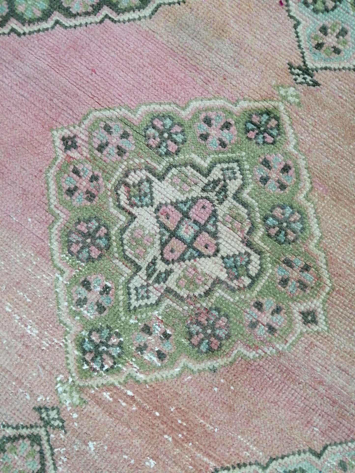 Vintage Oushak 10.2 x 2.9  Runner Rug Turkish Runner Rug Vintage Runner Rug Hallway Runner Rug Kitchen Runner Rug Wool Runner