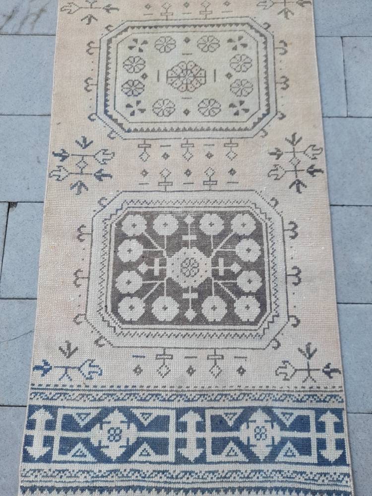 XL Wool Handmade Runner Rug 2.9 x 23 Long TURKISH Runner Rug Vintage Runner Rug Oriental Runner Rug Staircase Runner rug Hand Knotted Runner