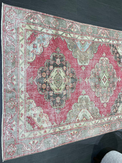 Turkish Runner Rug, Persian Distressed Runner 4.3 x 11.7 Rug, Vintage Runner Rug, Hallway Runner Rug,  Kitchen Runner Rug, Wool Runner Rug