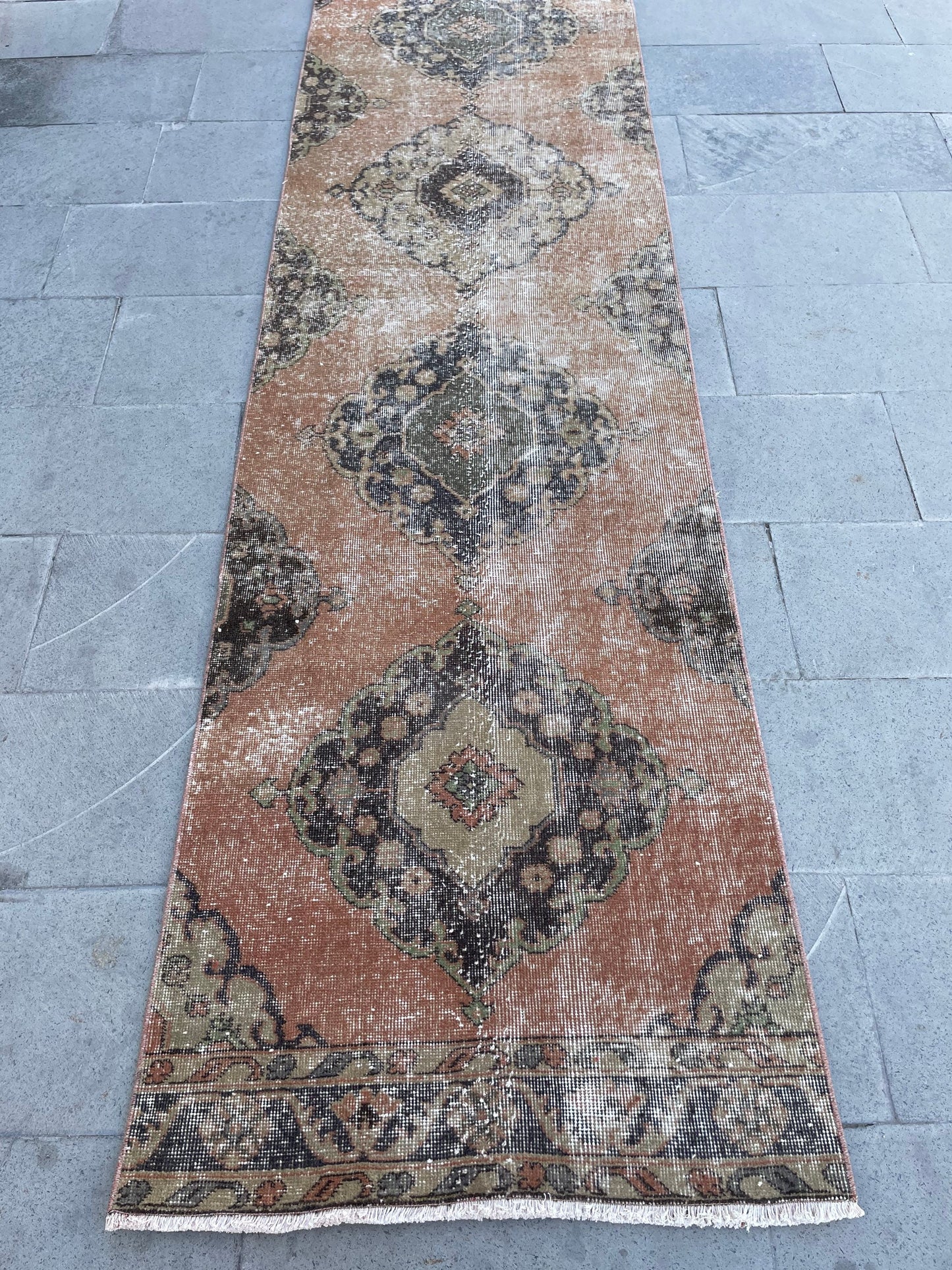 Distressed Vintage Runner Extra Long Turkish Runner 2.7 x 19.3 Stair Runner Rug Vintage Runner XL Oriental Runner Staircase Handmade Runner