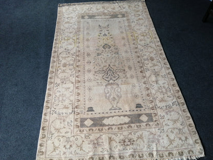 3.5 x 6 Rugs, Hand Made Rug, Oushak Rug, Rustic Rug, Bohemian Rug,  Turkish Rug, Farmhouse Rug, Vintage Rug, Wool rug Muted Oriental Rug