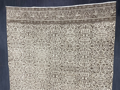 Neutral Oushak Runner Rug Turkish 4.7 x 9 Rug Runner Vintage Runner Hallway Runner Rug Persian Kitchen Runner Rug Oriental Wool Runner Rug