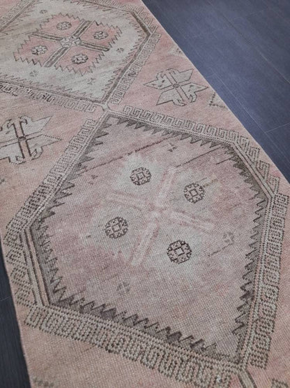 Oriental Runner Rug Muted Turkish Runner Rug 2.5 x 10.2 Vintage Runner Rug Hallway Runner Kitchen Runner Rug Wool Runner Rug Oushak Runner