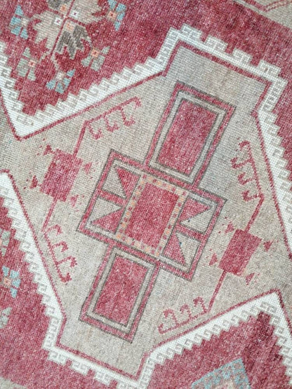 Oushak runner wool rug, long turkish runner 5'5x11'5 vintage handmade runner,hallway runner