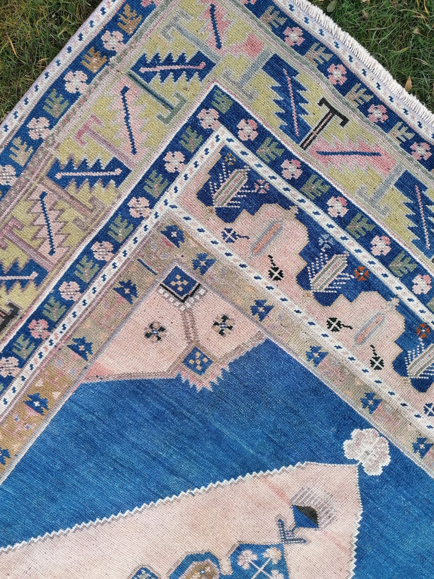 Turkish rug, bohemian rug, vintage rug, turkish oushak rug 10'7x5'9 ft