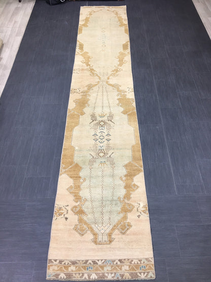 XL Wool Handmade Runner Rug 2.6 x 14 Long TURKISH Runner Rug Vintage Runner Rug Oriental Runner Rug Staircase Runner rug Hand Knotted Runner