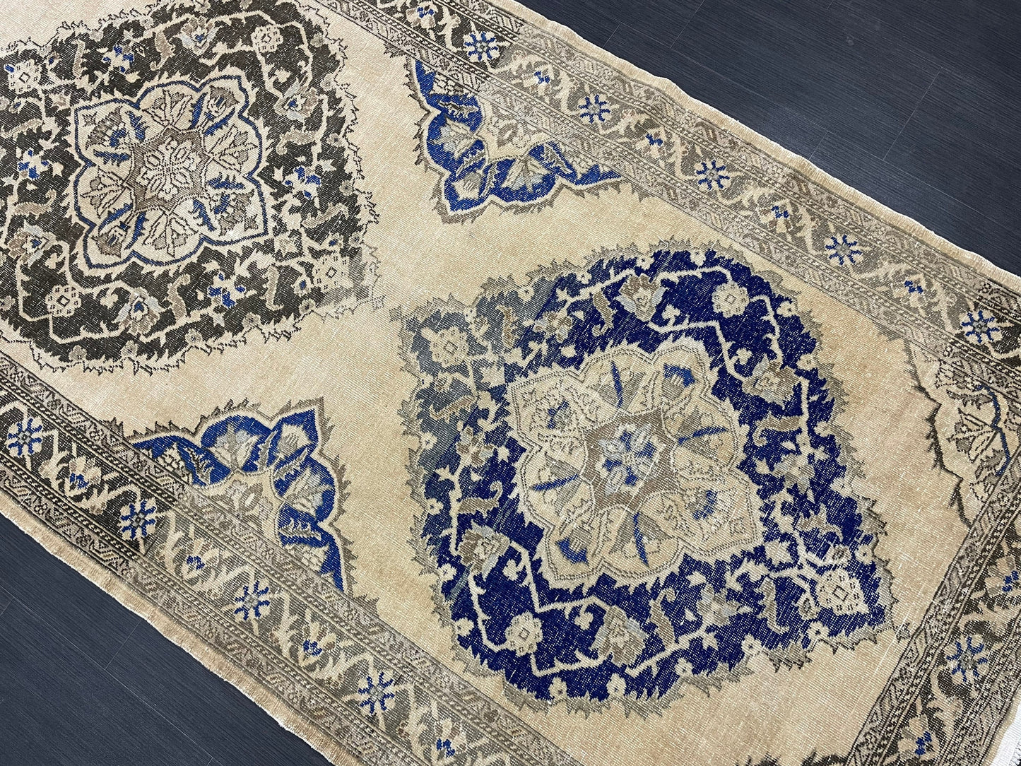 Oushak 4.8 x 13 Runner Rug Turkish Runner Rug Vintage Runner Rug Hallway Runner Rug Kitchen Runner Rug Wool Runner Handmade Runner