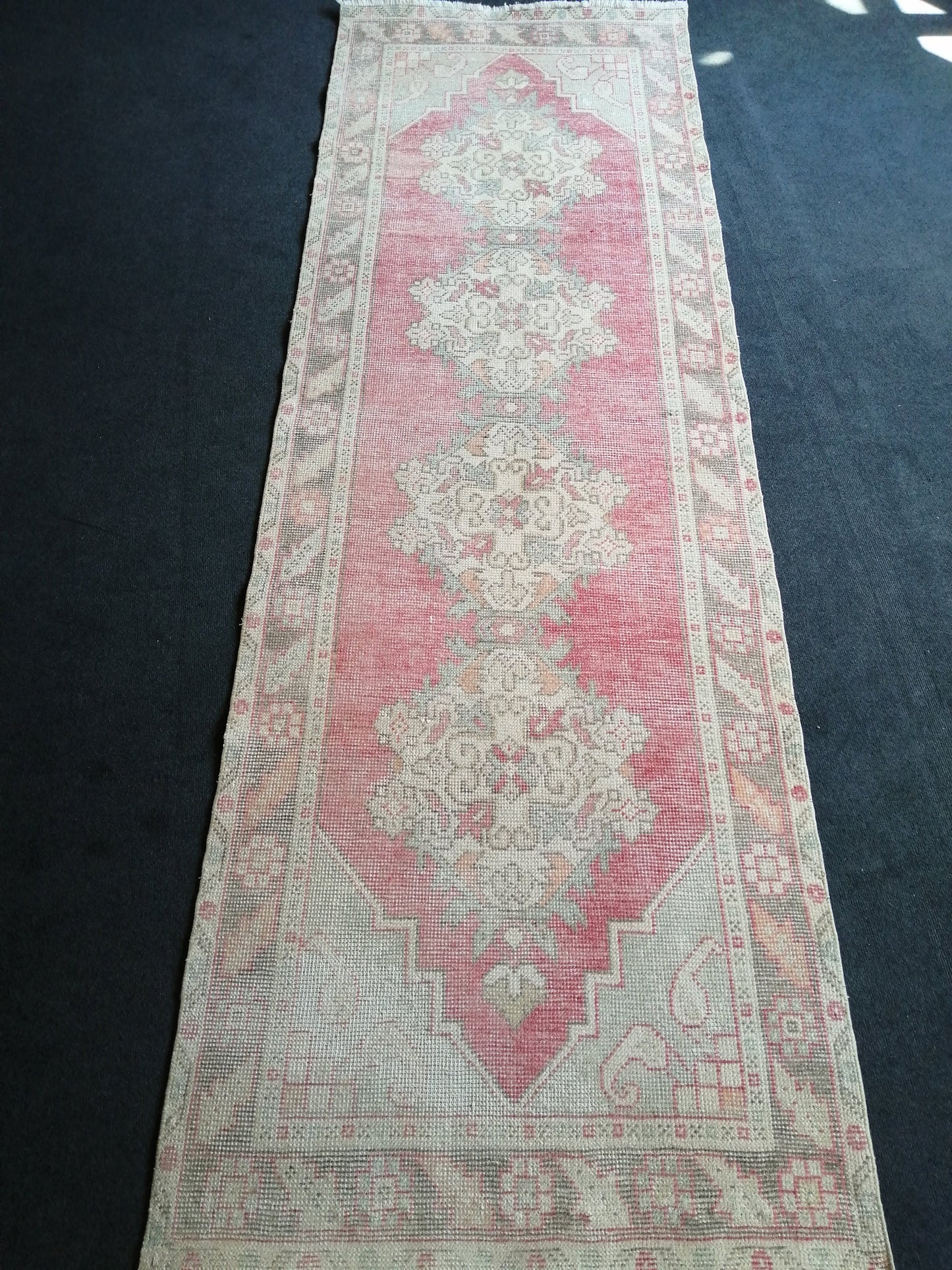 9.9 x 3 Oushak Runner Rug Turkish Runner Rug Vintage Runner Rug Hallway Runner Rug Kitchen Runner Rug Wool Runner Rug Wool Oushak Rug
