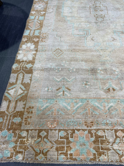 Muted Turkish Rugs,Oushak 3.4  x 6.7 Rug, Hand Knotted Rug, Wool Persian Rug,Handmade Rug,Turkish Rug, Farmhouse Rug, Vintage Rug, Floor Art