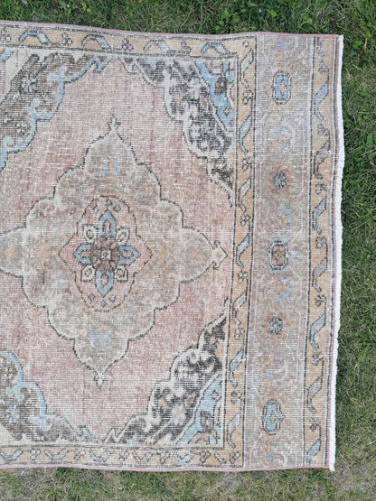 3'3x12'5 oushak turkish runner rug,turkish runner rug,oushak runner rug,vintage rug,kitchen rug,vintage oushak rug, vintage anatolian rug