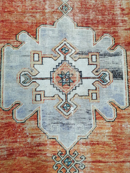 Vintage Oushak Runner Rug Turkish Runner 4 x 11 Rug Vintage Runner Rug Hallway Runner Rug Kitchen Runner Rug Wool Runner Rug Wool Rug