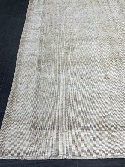 Large Vintage Muted RUG TURKISH Rug 5.7 x 9.2 Vintage Persian Rug Vintage Oriental Rug Wool Distressed Rug Handmade Rugs Vintage Turkish Rug