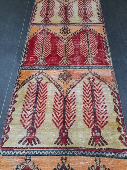 3 x 11.5 Oushak Runner Rug Turkish Runner Rug Nomad Muted Vintage Runner Rug Hallway Runner Rug Kitchen Runner Rug Wool Staircase Runner Rug
