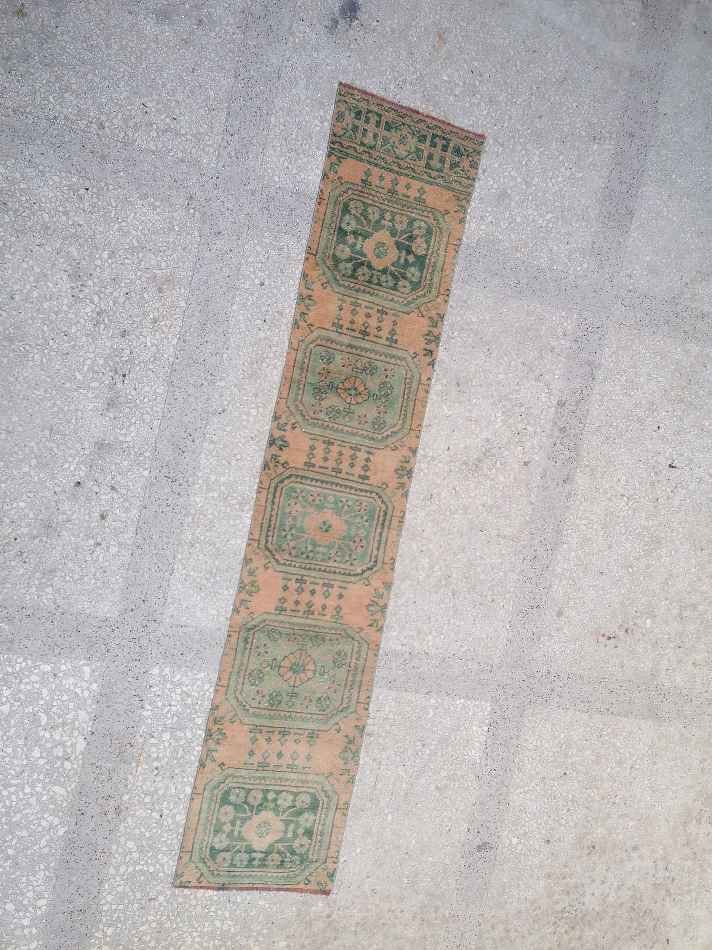 2x9'8 oushak turkish runner rug,turkish wool vintage handmade runner, kitchen runner rug