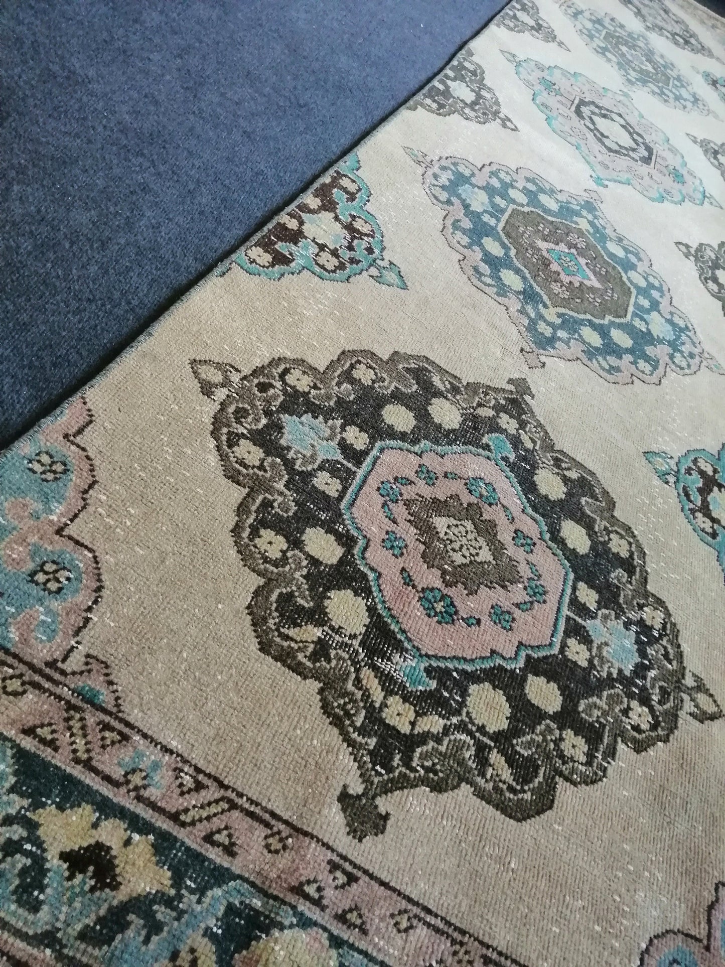 2.6 x 12.9Turkish Runner Oushak Runner Rug Rug Vintage Runner Rug Hallway Runner Rug Kitchen Runner Rug Wool Runner Rug