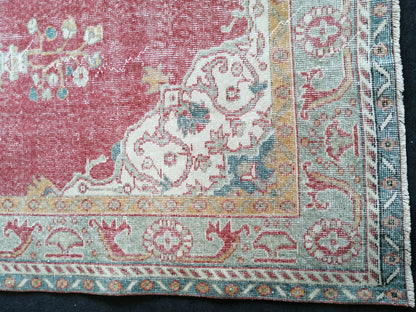 9.7 x 6.3 Vintage Rug TURKISH HAND MADE Rugs 10x6 Vintage Turkish Rug 6x10 Rug Large Turkish Oushak Rug, Vintage Oriental Rug Wholesale Rugs