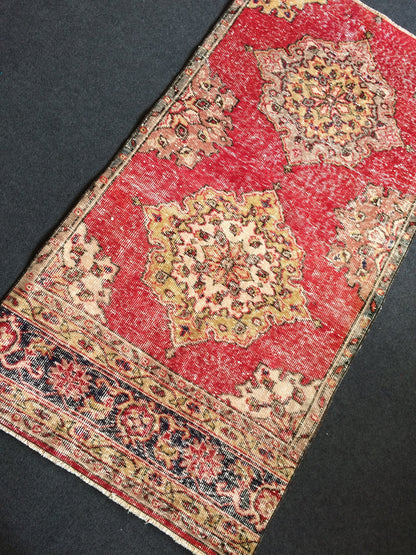Vintage Mini Rug Small Area Rug Turkish Rug Oushak Rug Hand Made Rug Vintage Rug