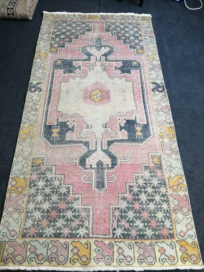 8.3 x 4 Turkish Rug, Oushak Rug, Oushak Rugs, Wool Oushak Rug, Oushak Runner Rugs, Runner Rug, Vintage Rug, Hand Made Rug