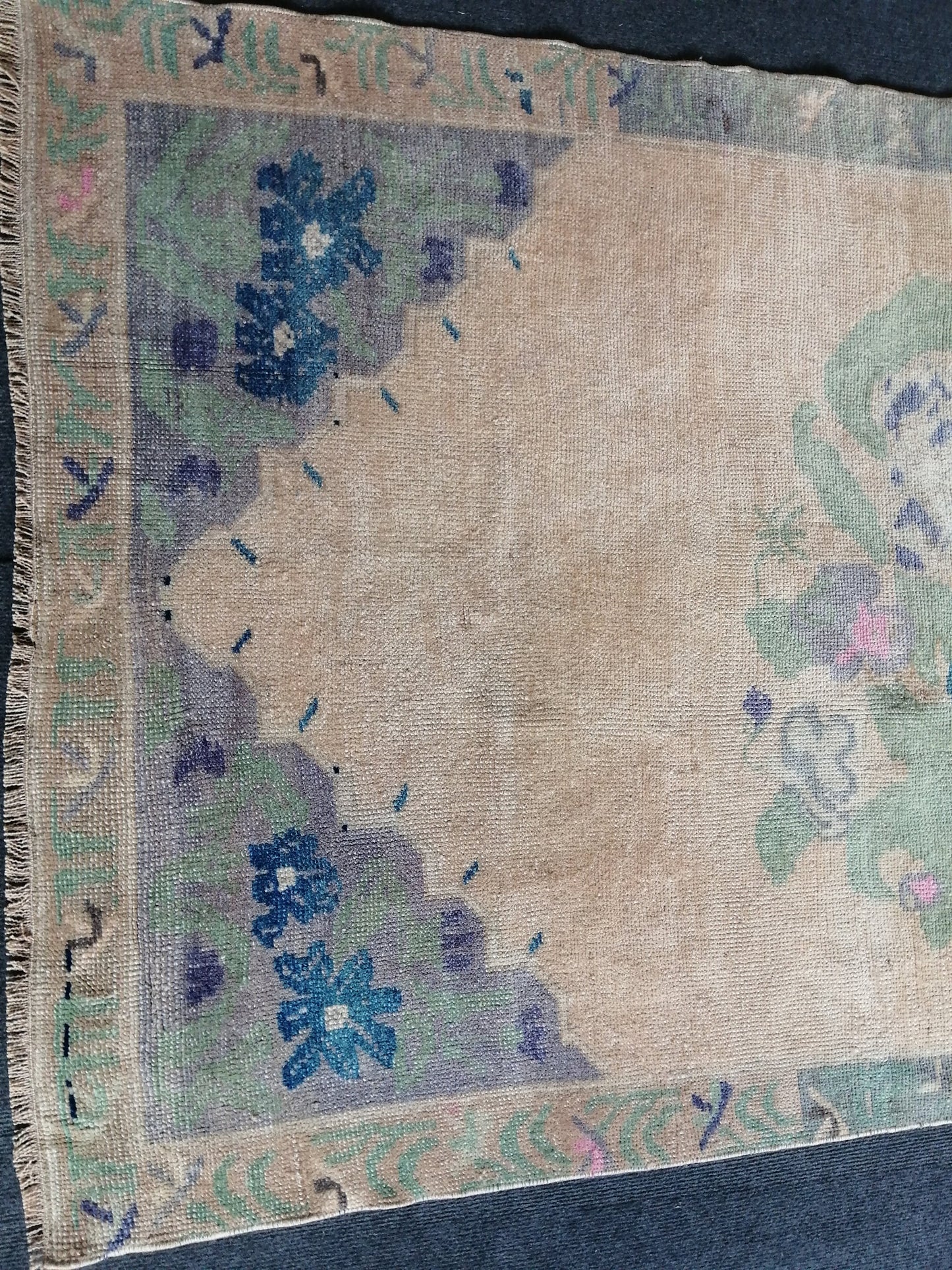 3.5 x 6.7 OUSHAK RUG TURKISH Oushak Rug Vintage Oushak Runner Rug Vintage Runner Rug Wool Oushak Rug Hand Made Rugs Vintage Turkish Rug 4x7