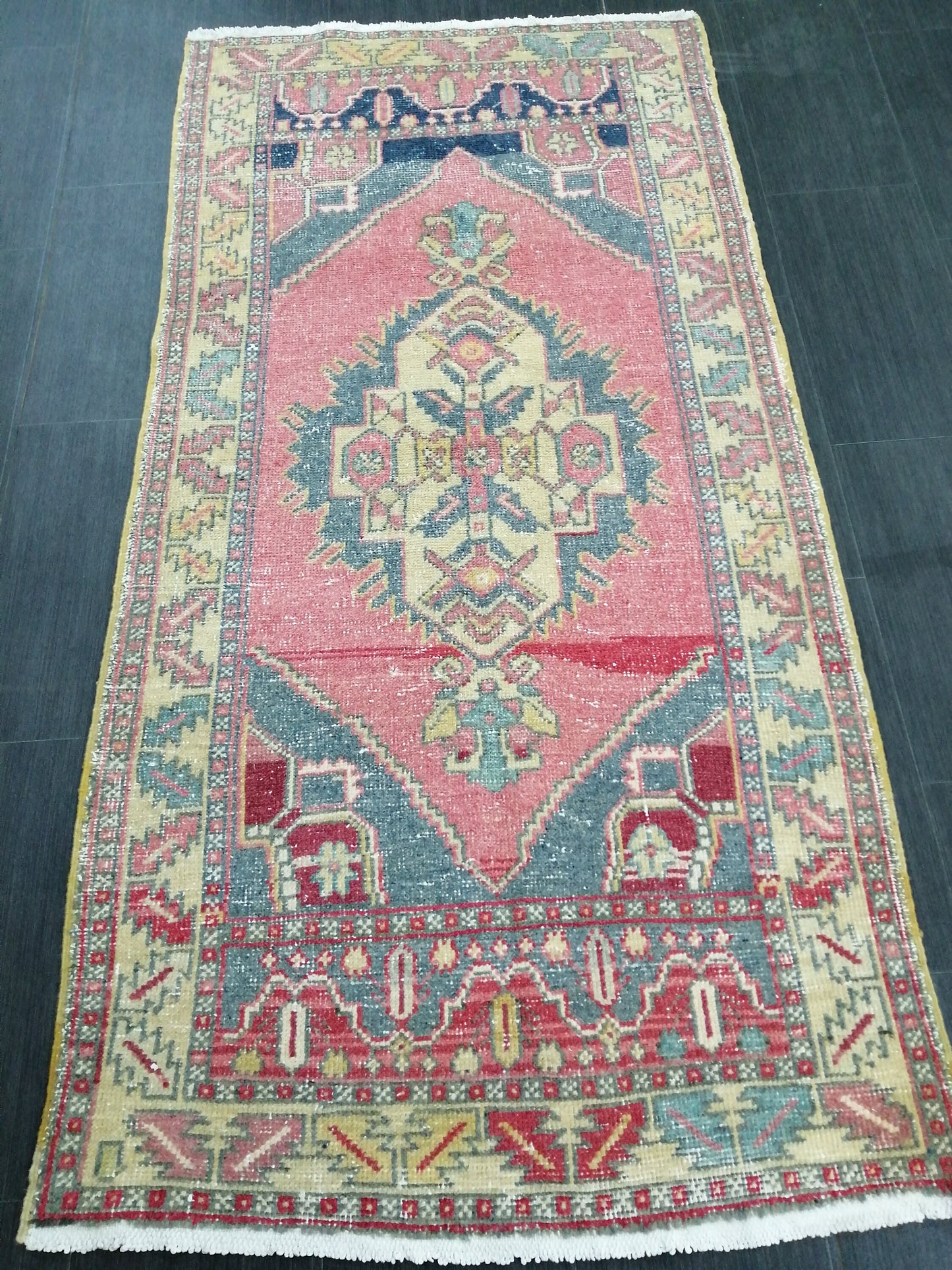 3x6 Rugs, Hand Made Rug, Oushak Rug, Rustic Rug, Boho Rug, Rug Runner, Muted Turkish Rug, Farmhouse Rug, Vintage Rug, Wool rug