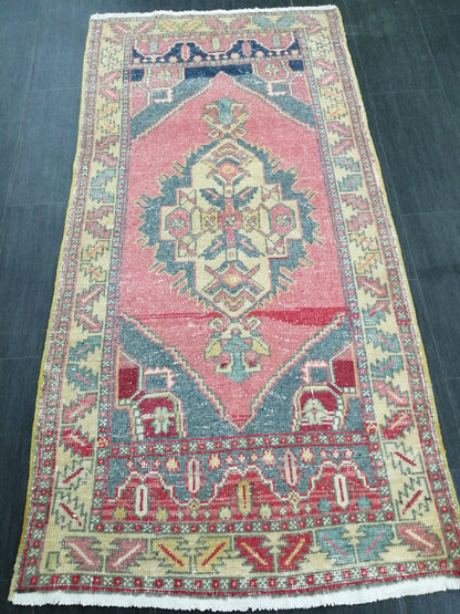 3x6 Rugs, Hand Made Rug, Oushak Rug, Rustic Rug, Boho Rug, Rug Runner, Muted Turkish Rug, Farmhouse Rug, Vintage Rug, Wool rug