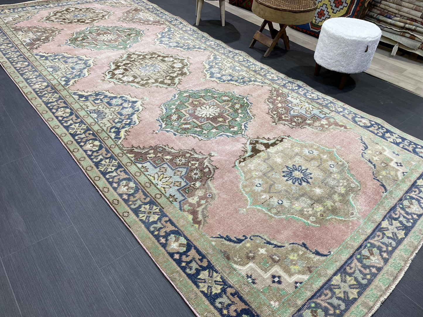 Vintage Runner Rug, Hand Knotted Runner 5 x 11.4 Rug, Turkish Runner Rug, Vintage Runner Rug, Hallway Runner Rug,Quality Kitchen Runner