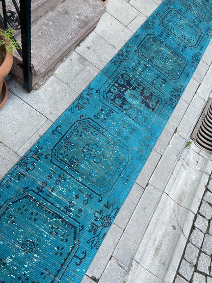 Extra Long Runner Rug Overdyed TURKISH 2 x 19.4 Runner Vintage Runner Rug Vintage XL Oriental Runner Rug Staircase Runner rug