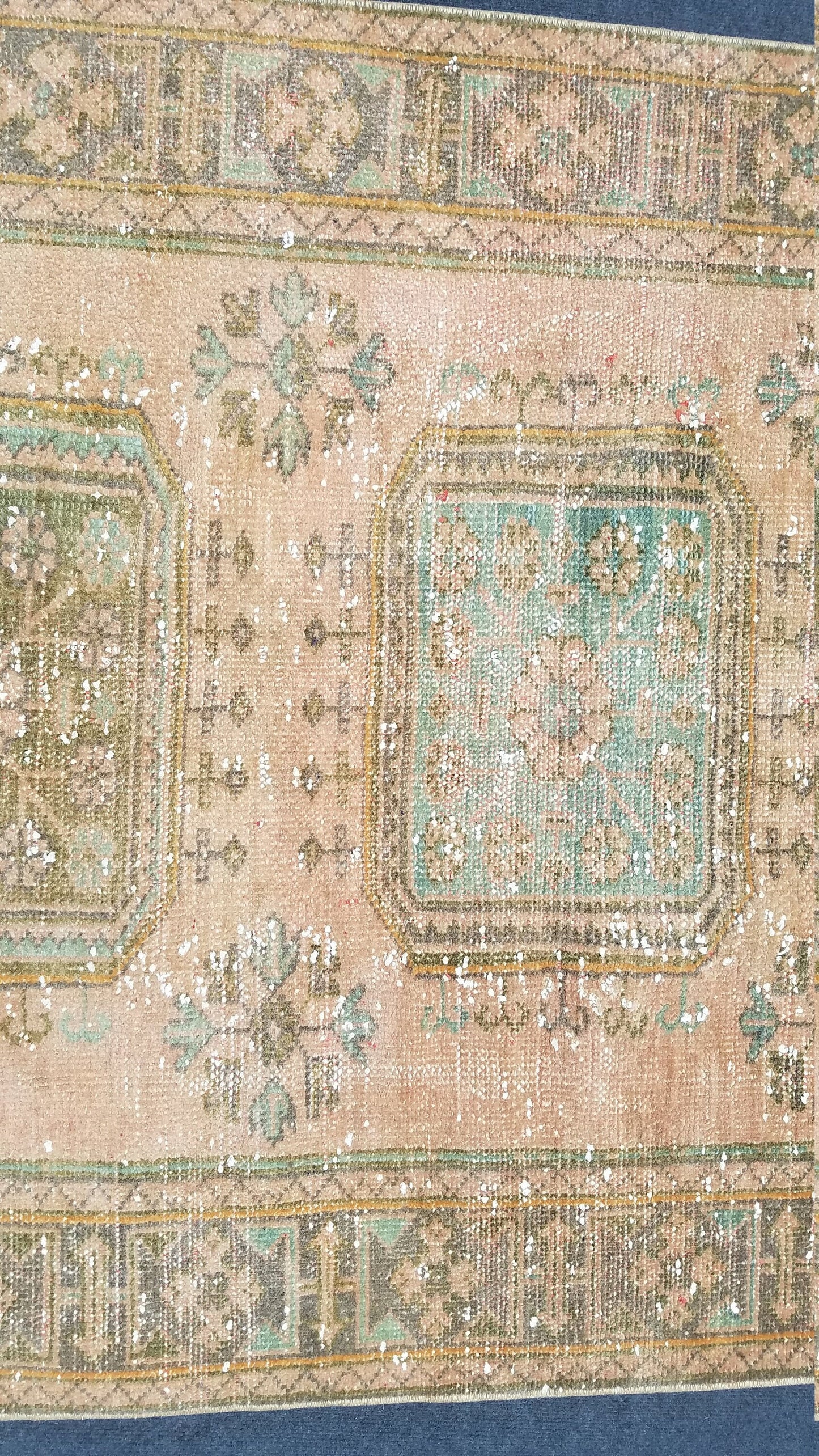 Oushak turkish rug, vintage rug, vintage oushak rug, vintage anatolian rug,unique hand made rug,kitchen rug  10'8x4'6