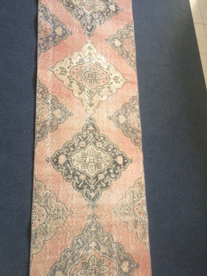 13 X 2.8 Turkish Runner Rug Vintage Runner Rug Oushak Runner Rug  Hallway Runner Rug Kitchen Runner Rug Wool Runner Rug Wool Oushak Rug