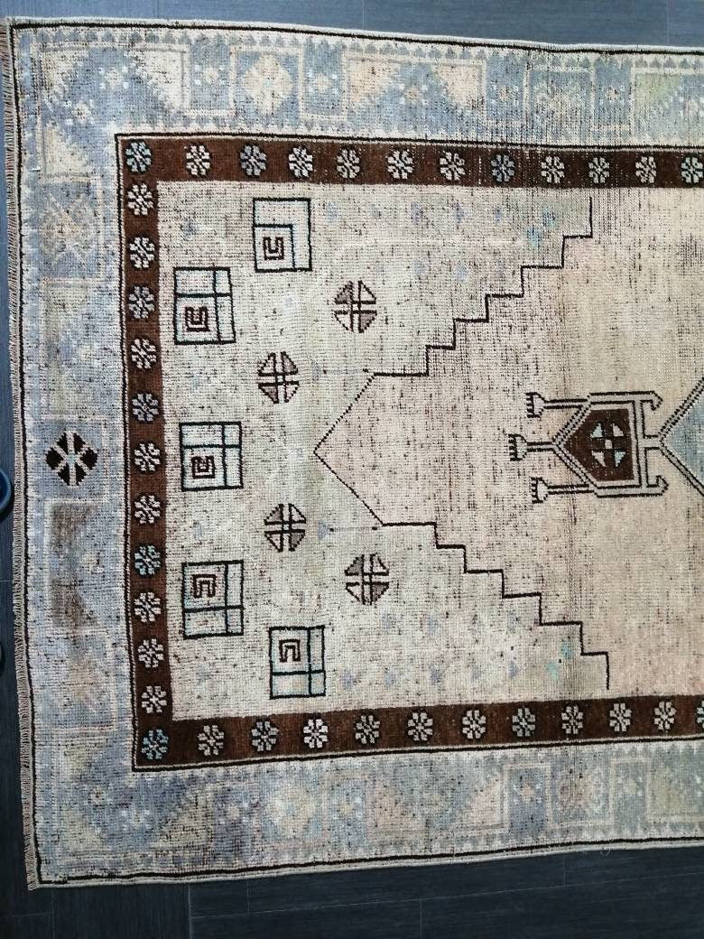Oushak Runner Rug 4 x 11.2 Turkish Runner Rug Vintage Runner Hallway Runner Rug Kitchen Runner Rug Muted Runner Rug Oriental Runner Carpet