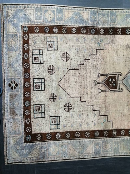Oushak Runner Rug 4 x 11.2 Turkish Runner Rug Vintage Runner Hallway Runner Rug Kitchen Runner Rug Muted Runner Rug Oriental Runner Carpet