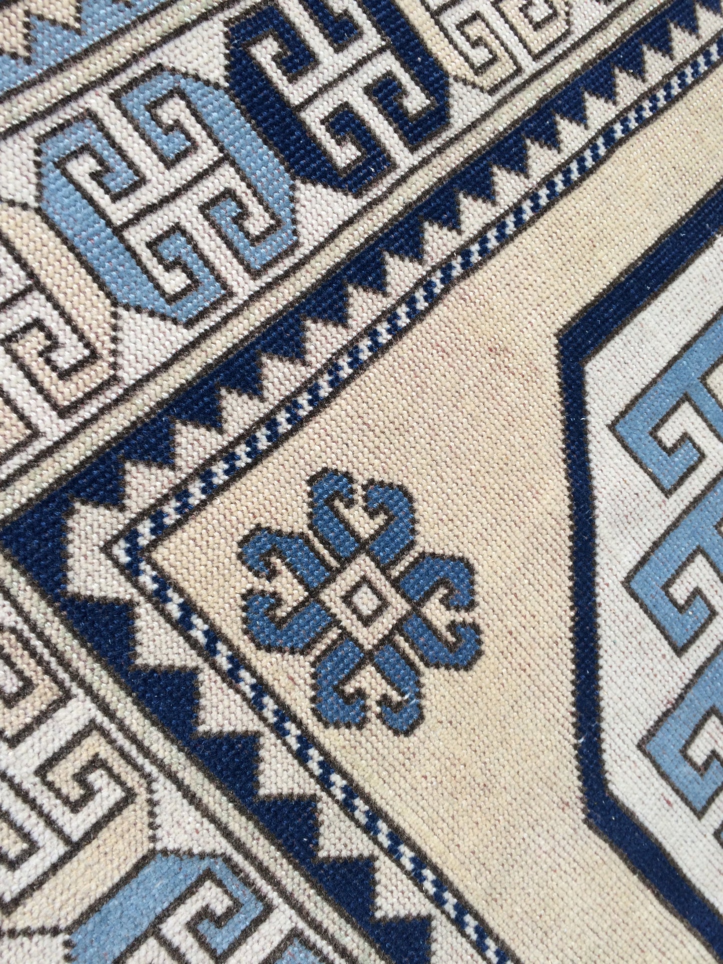 Blue Turkish Rug Large Area Rug OUSHAK RUG Pastel 5.4 x 8 Vintage Rug Blue Oriental Rug Muted Rug Boho Rug Persian Wool Rug TRADITIONAL Rug