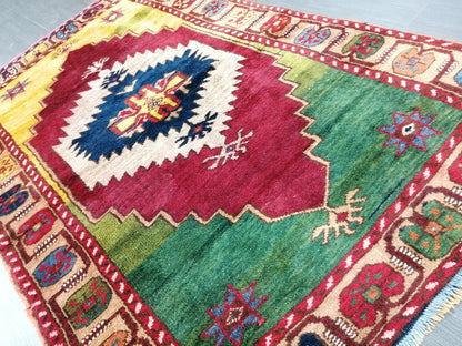 High Pile OUSHAK RUG 5.3 x 3.5 TURKISH Oushak Rug Vintage Oushak Runner Rug  Wool Oushak Rug Hand Made Rugs Vintage Turkish Rug