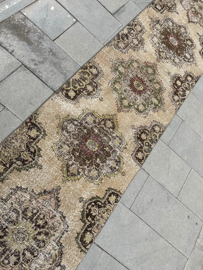 Wool Extra Long Turkish Runner Rug Very Long Oushak Runner 2.7 x 21.7 Rug Vintage Runner Rug XL Hand Knotted Runner Rug Staircase Runner rug