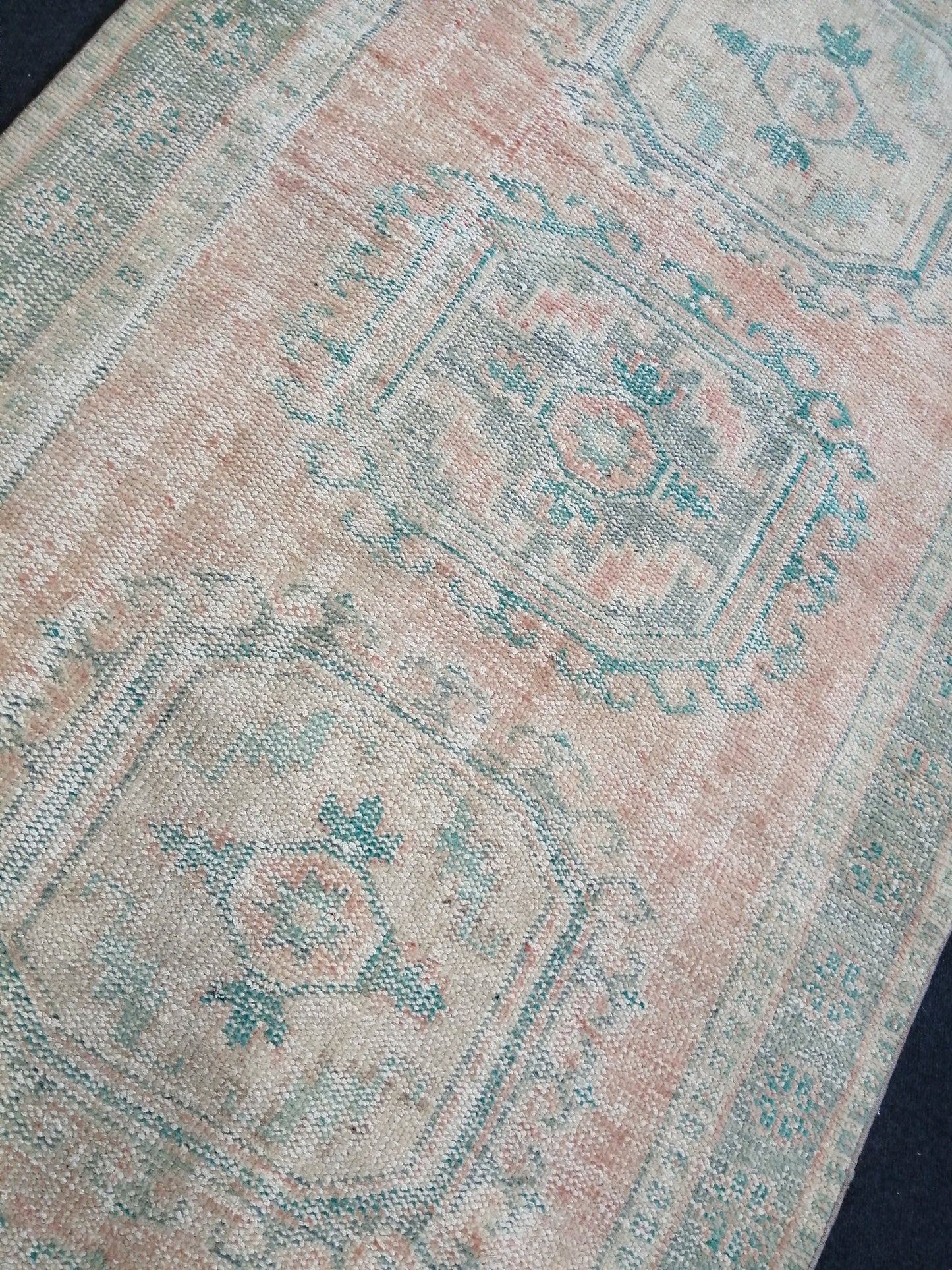 11.2 x 4.3 Muted Oushak Runner Rug Turkish Runner Rug Muted Vintage Runner Rug Hallway Runner Rug Kitchen Runner Rug Wool Runner Rug